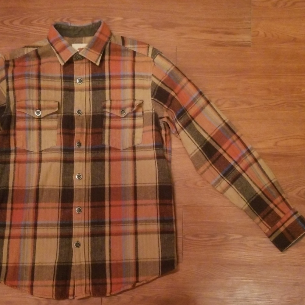Dakota Grizzly Mens Medium Plaid Flannel Button Up - Picture 3 of 8
